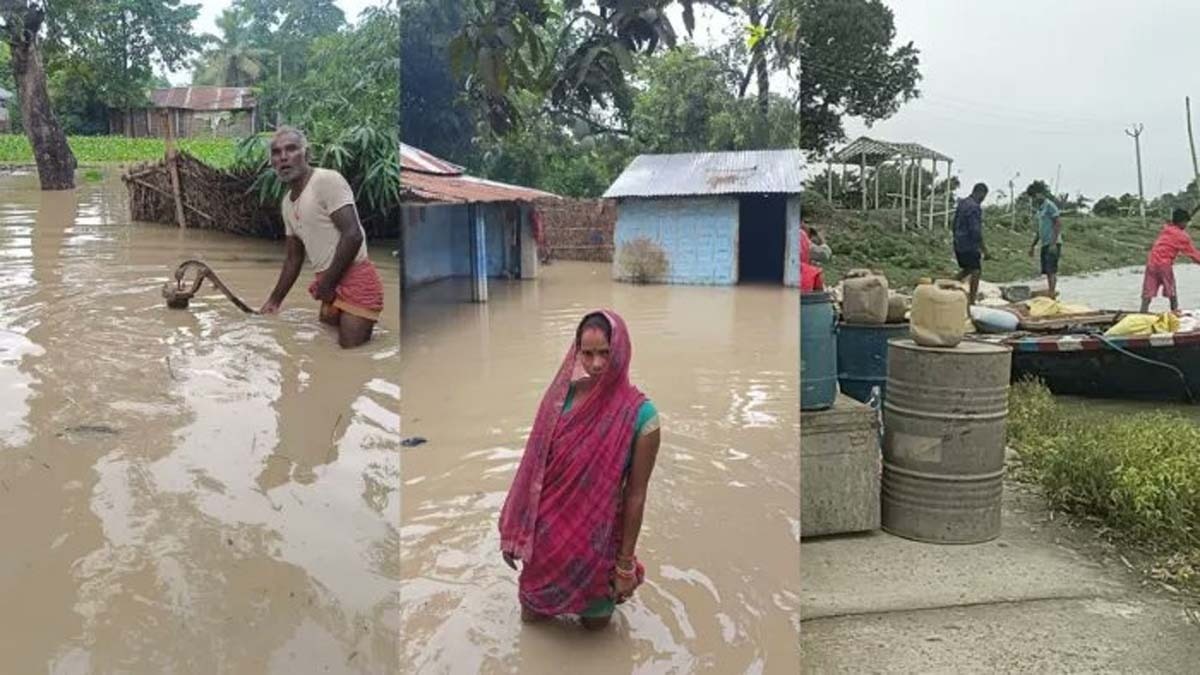 गोपालगंज के इन गांवों में घुसा गंडक का पानी, बाढ़ का मंडराया खतरा