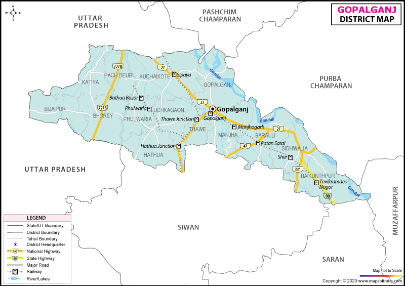 गोपालगंज जिले का इतिहास और महत्वपूर्ण अधिकारियों का जानकारी-2024 History Of Gopalganj District and Officers Name & Mobile No,